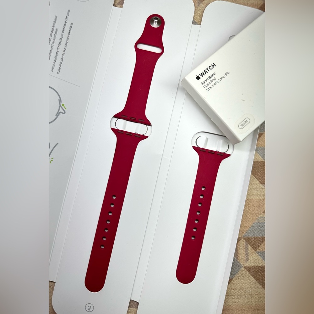 Rose Red Apple Watch Sport Band 38mm